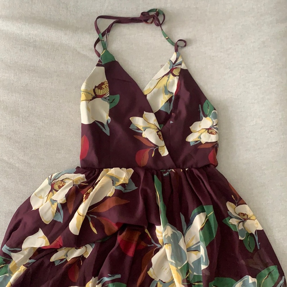 Plum strappy maxi dress